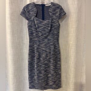 Grace Karin Chic Blue and White Midi Dress